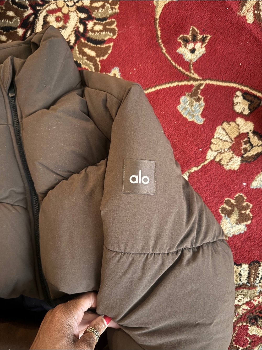 Alo Yoga Main Act Corset Puffer - Espresso - Picture 3 of 5